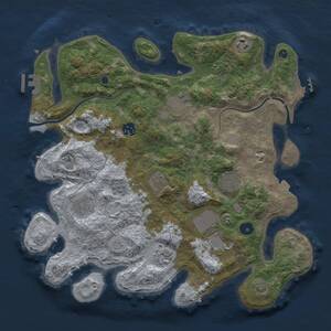 Thumbnail Rust Map: Procedural Map, Size: 3750, Seed: 99181177, 15 Monuments