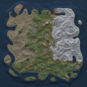 Thumbnail Rust Map: Procedural Map, Size: 4500, Seed: 173869408, 20 Monuments