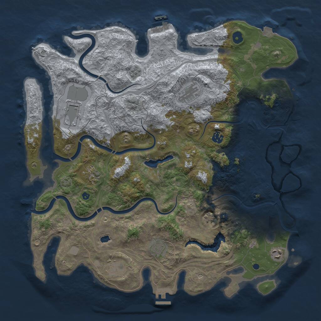 Rust Map: Procedural Map, Size: 4250, Seed: 8195732, 14 Monuments