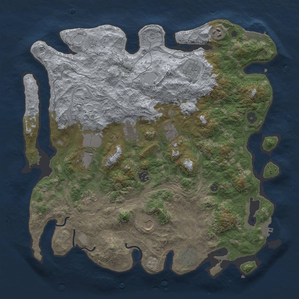 Rust Map: Procedural Map, Size: 4250, Seed: 8195732, 19 Monuments