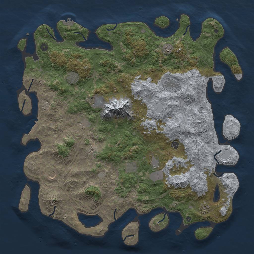 Rust Map: Procedural Map, Size: 5000, Seed: 11022022, 20 Monuments