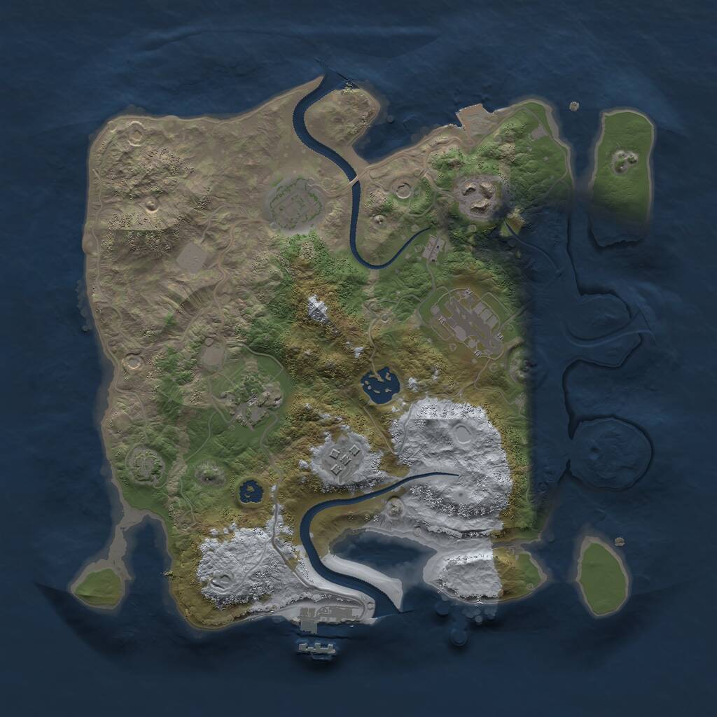 Rust Map: Procedural Map, Size: 3000, Seed: 259571184, 10 Monuments