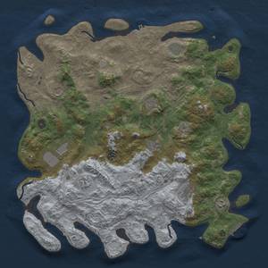 Thumbnail Rust Map: Procedural Map, Size: 4500, Seed: 3124, 19 Monuments