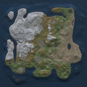 Thumbnail Rust Map: Procedural Map, Size: 3500, Seed: 1576219077, 18 Monuments