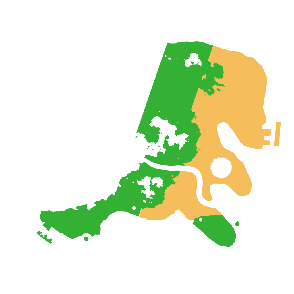 Biome Rust Map: Procedural Map, Size: 2500, Seed: 4582