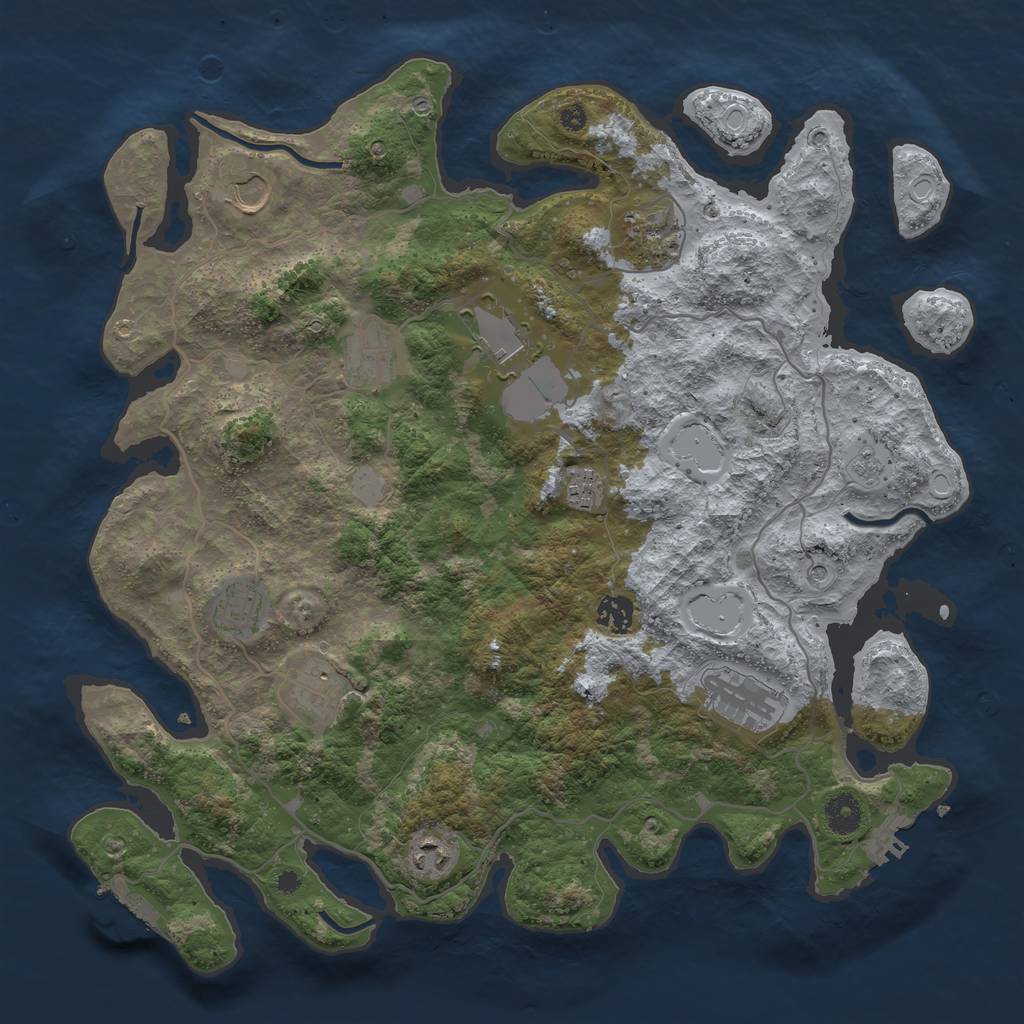 Rust Map: Procedural Map, Size: 4000, Seed: 1663267326, 19 Monuments