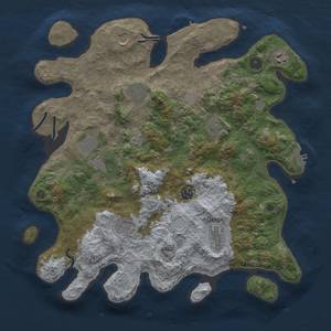 Thumbnail Rust Map: Procedural Map, Size: 4000, Seed: 990207, 18 Monuments