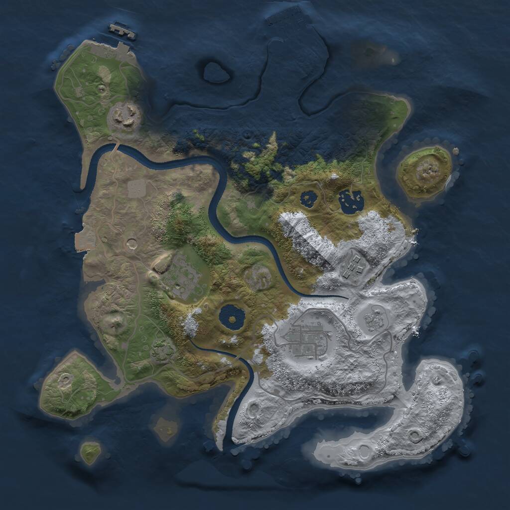 Rust Map: Procedural Map, Size: 3000, Seed: 99449, 11 Monuments