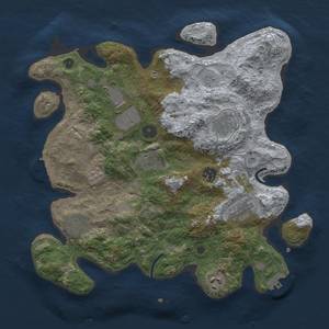 Thumbnail Rust Map: Procedural Map, Size: 3500, Seed: 580892574, 17 Monuments