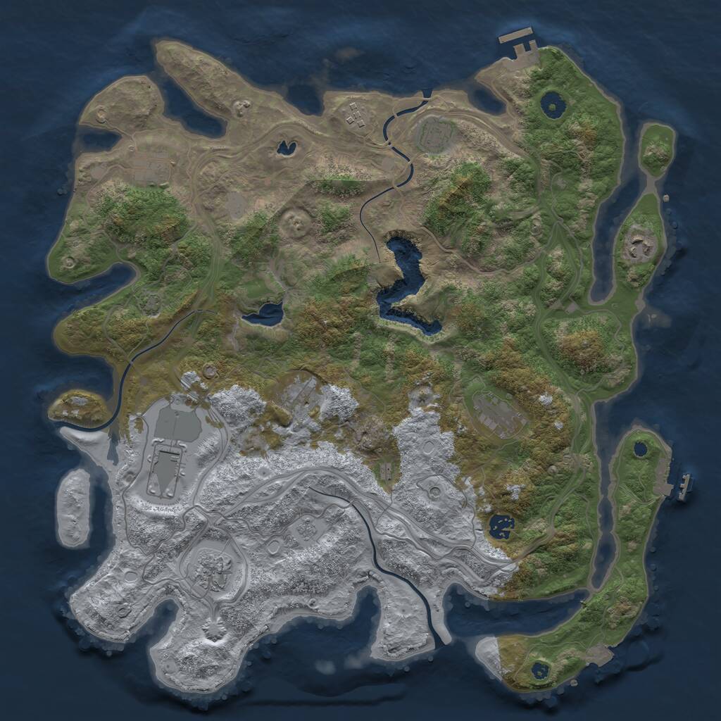 Rust Map: Procedural Map, Size: 4250, Seed: 276482779, 15 Monuments