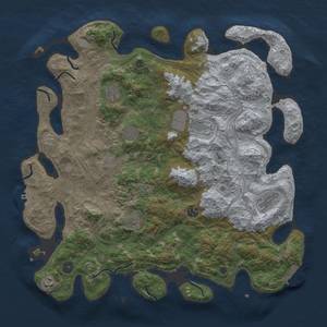 Thumbnail Rust Map: Procedural Map, Size: 4300, Seed: 198477, 18 Monuments