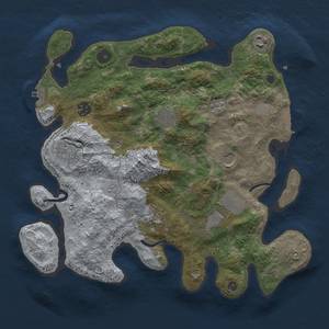 Thumbnail Rust Map: Procedural Map, Size: 3500, Seed: 435435, 17 Monuments