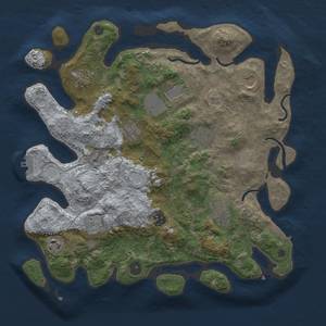 Thumbnail Rust Map: Procedural Map, Size: 3700, Seed: 511226389, 18 Monuments