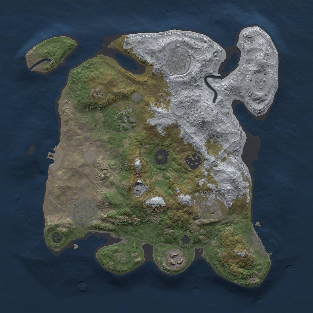 Rust Map: Procedural Map, Size: 3000, Seed: 687524560, 15 Monuments