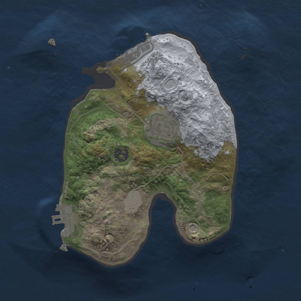 Rust Map: Procedural Map, Size: 2000, Seed: 4225, 8 Monuments