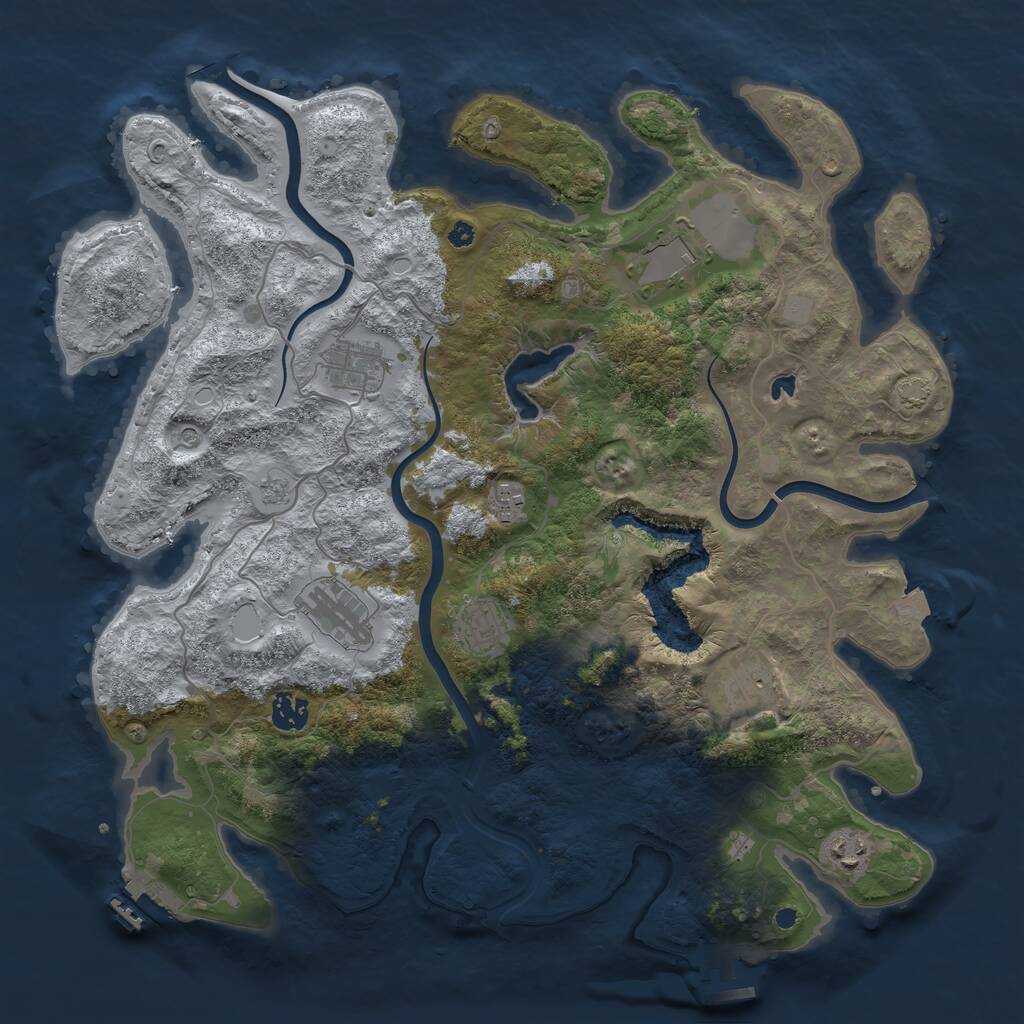 Rust Map: Procedural Map, Size: 4000, Seed: 67012788, 14 Monuments