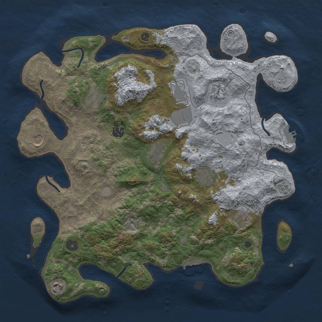 Rust Map: Procedural Map, Size: 4000, Seed: 11202204, 19 Monuments