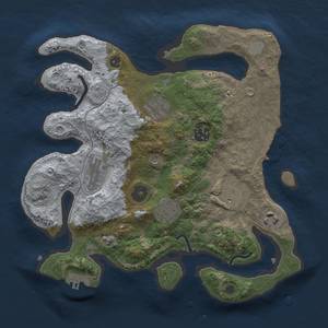 Thumbnail Rust Map: Procedural Map, Size: 3000, Seed: 1206163458, 15 Monuments