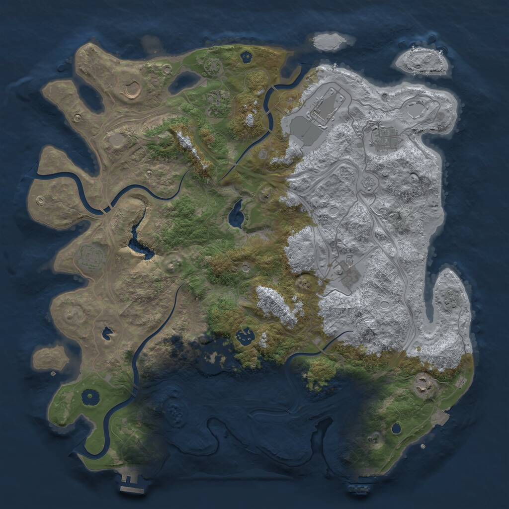 Rust Map: Procedural Map, Size: 4333, Seed: 3112022, 16 Monuments