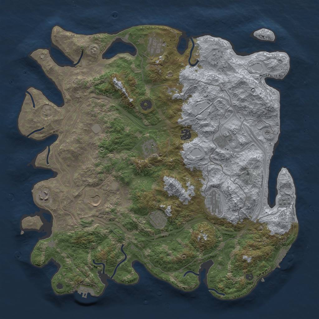 Rust Map: Procedural Map, Size: 4250, Seed: 3112022, 18 Monuments