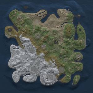 Thumbnail Rust Map: Procedural Map, Size: 3500, Seed: 990451881, 18 Monuments