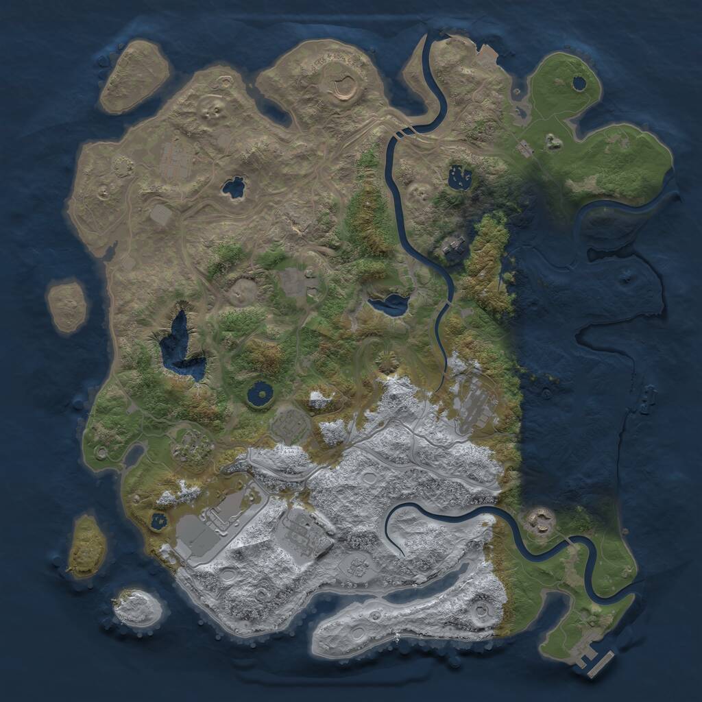 Rust Map: Procedural Map, Size: 4250, Seed: 2022110399, 17 Monuments