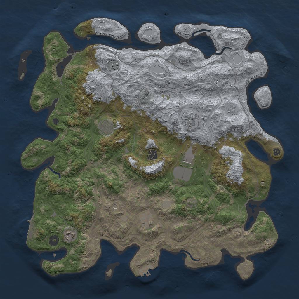 Rust Map: Procedural Map, Size: 4250, Seed: 5819239, 16 Monuments