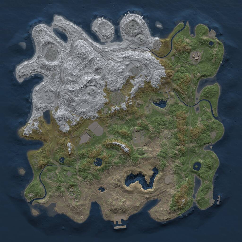 Rust Map: Procedural Map, Size: 4250, Seed: 441462595, 15 Monuments