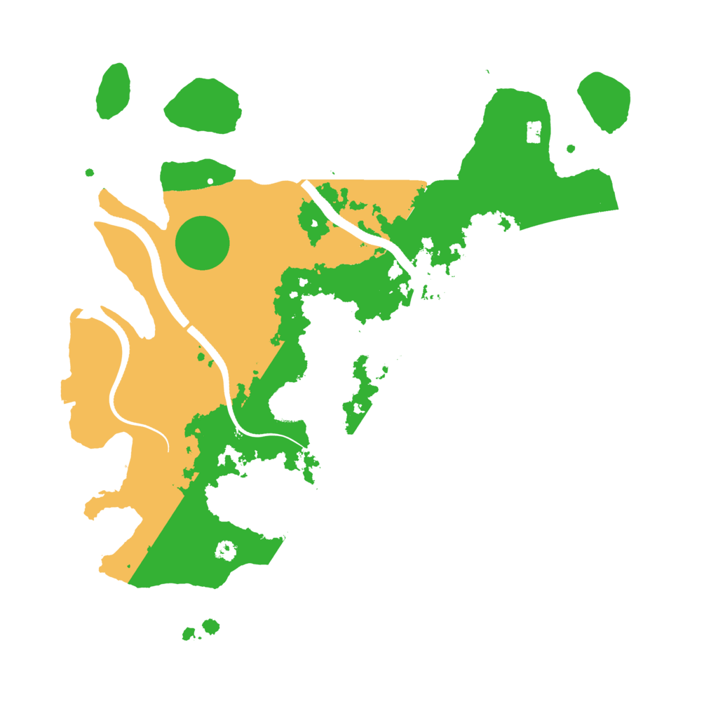 Biome Rust Map: Procedural Map, Size: 3500, Seed: 14238427