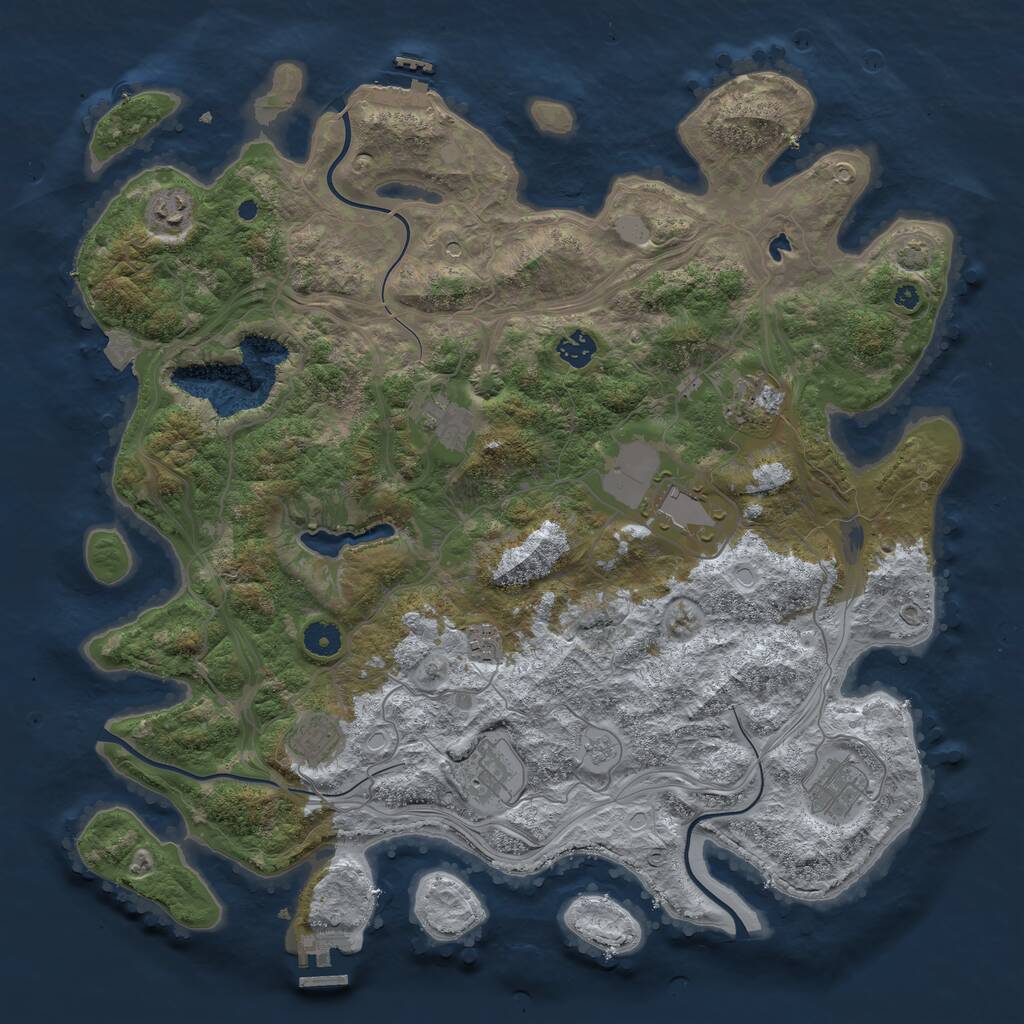 Rust Map: Procedural Map, Size: 4250, Seed: 22401, 15 Monuments