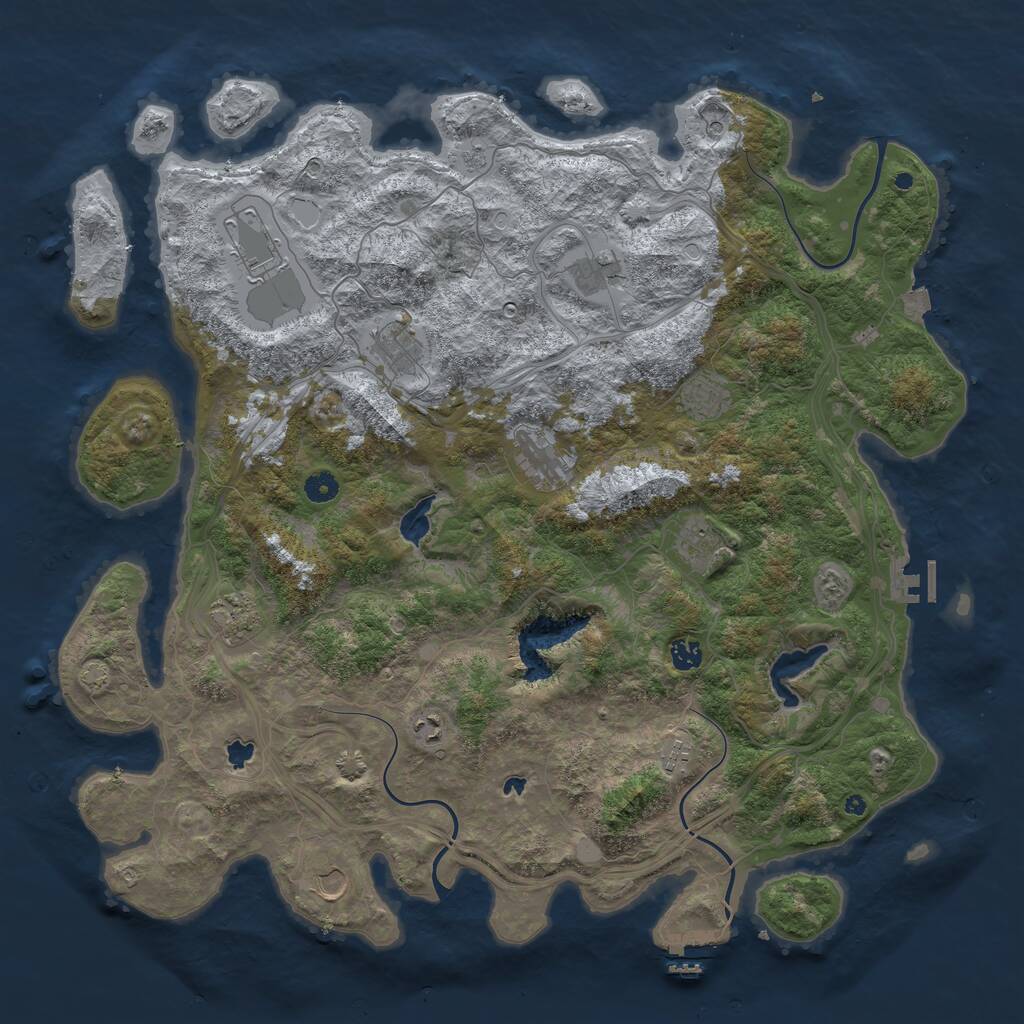 Rust Map: Procedural Map, Size: 4800, Seed: 262869770, 17 Monuments
