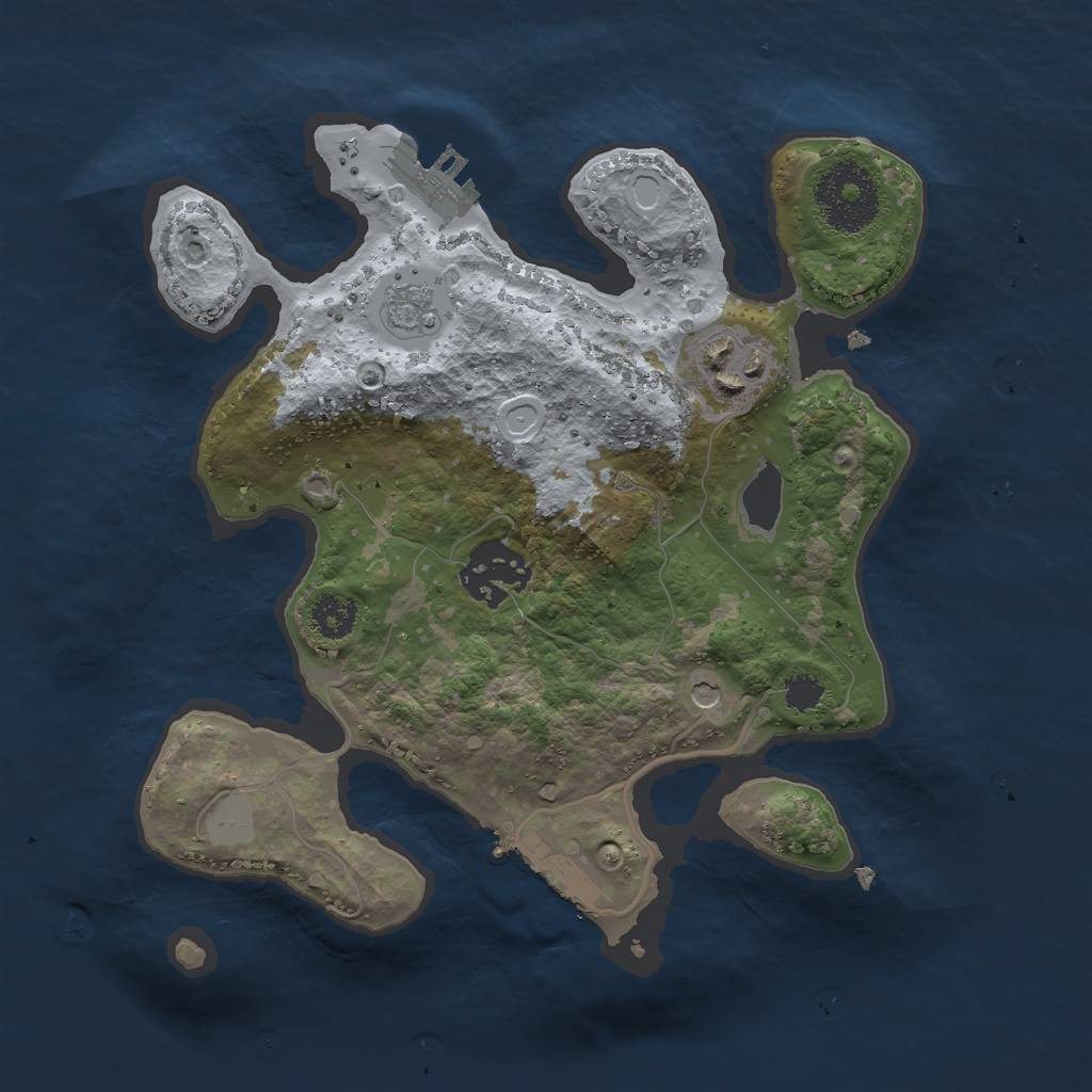 Rust Map: Procedural Map, Size: 2500, Seed: 453226, 11 Monuments