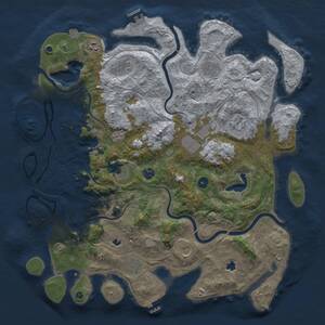 Thumbnail Rust Map: Procedural Map, Size: 4500, Seed: 524581217, 16 Monuments