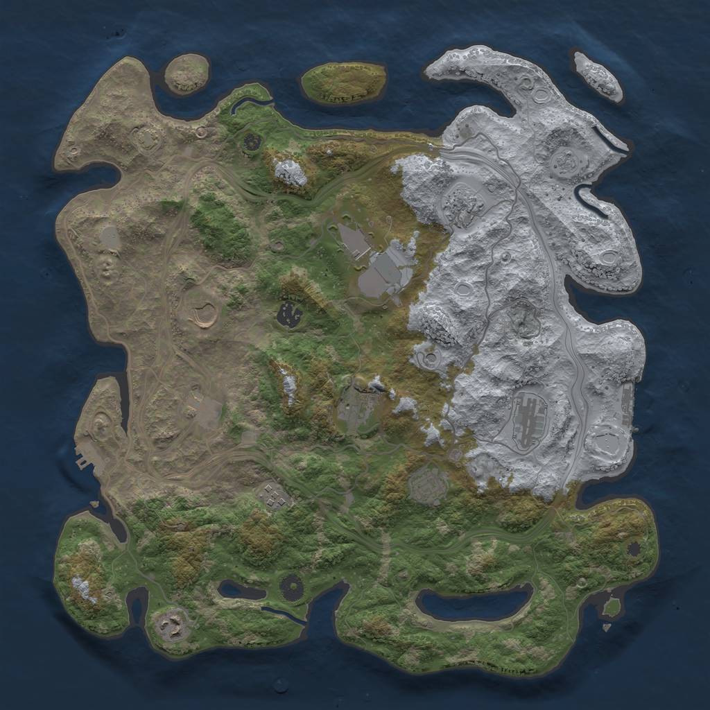 Rust Map: Procedural Map, Size: 4250, Seed: 71458452, 18 Monuments