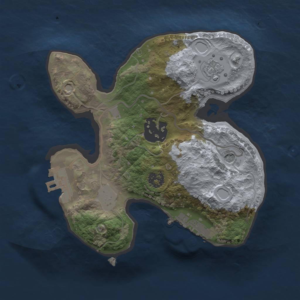 Rust Map: Procedural Map, Size: 1800, Seed: 21070685, 10 Monuments