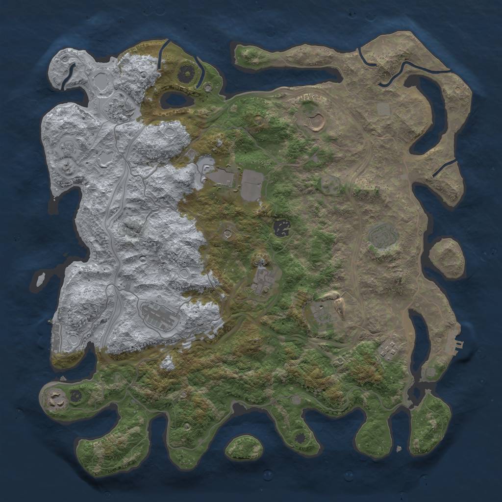 Rust Map: Procedural Map, Size: 4250, Seed: 2116526757, 19 Monuments
