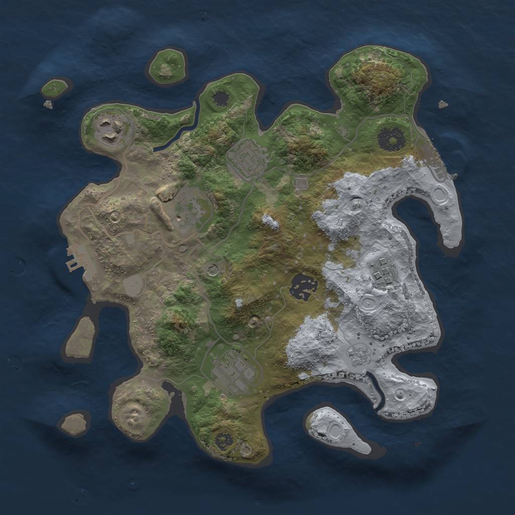 Rust Map: Procedural Map, Size: 2900, Seed: 242064337, 15 Monuments