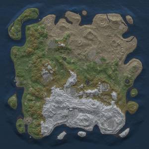 Thumbnail Rust Map: Procedural Map, Size: 4500, Seed: 240513178, 18 Monuments