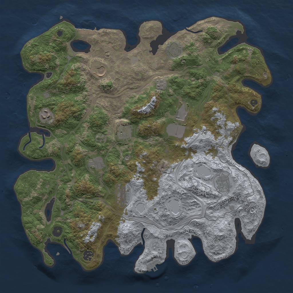 Rust Map: Procedural Map, Size: 4250, Seed: 20, 17 Monuments