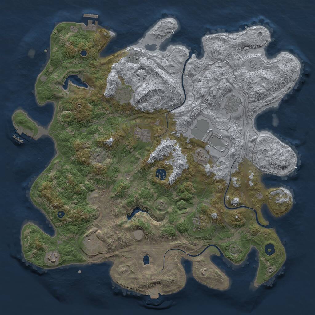 Rust Map: Procedural Map, Size: 4250, Seed: 577144168, 15 Monuments
