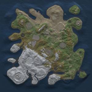 Thumbnail Rust Map: Procedural Map, Size: 3500, Seed: 1779183561, 18 Monuments