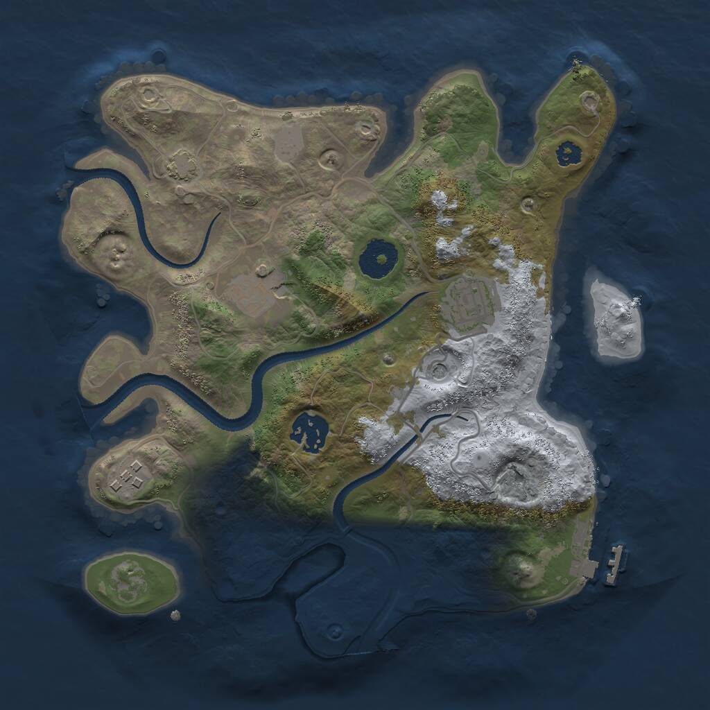 Rust Map: Procedural Map, Size: 2800, Seed: 819, 8 Monuments