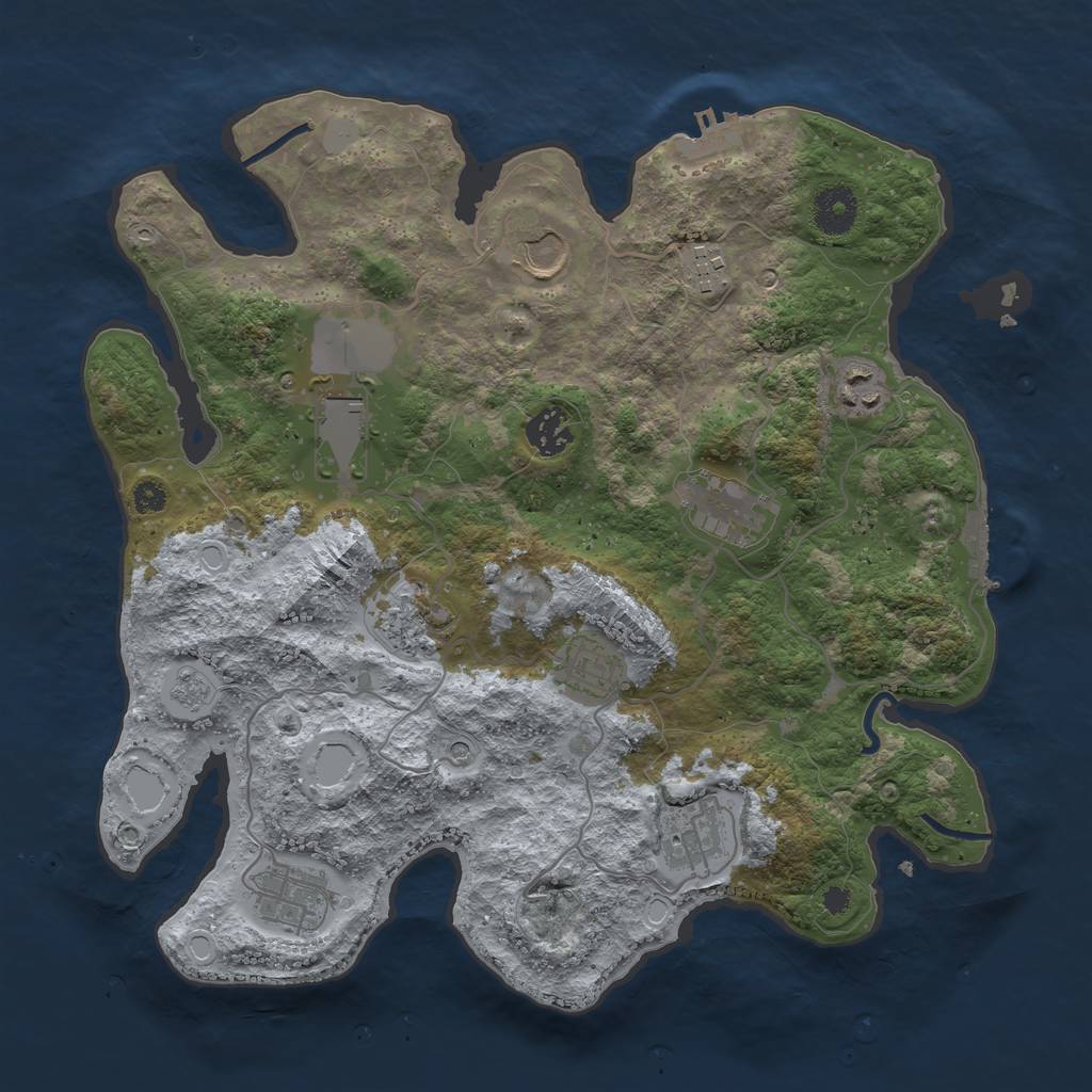 Procedural Map :: Rust Map :: Just-Wiped