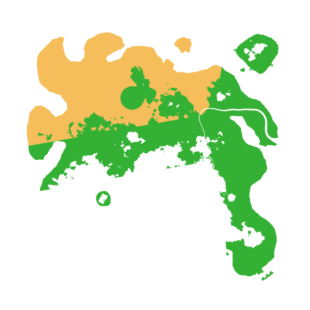 Biome Rust Map: Procedural Map, Size: 3500, Seed: 126561