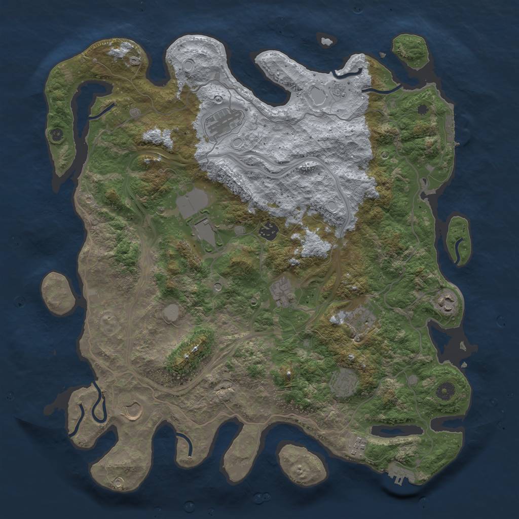 Rust Map: Procedural Map, Size: 4250, Seed: 24564, 18 Monuments