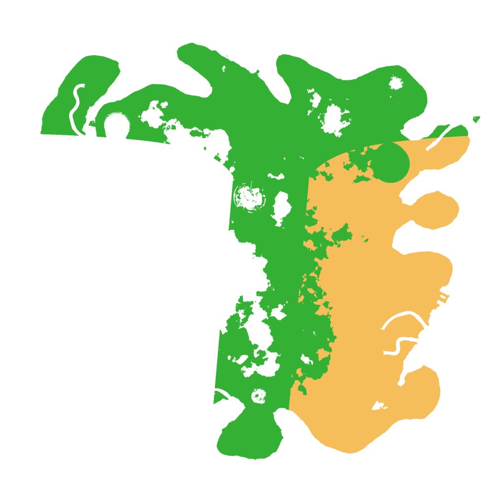 Biome Rust Map: Procedural Map, Size: 3500, Seed: 55814