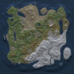 Thumbnail Rust Map: Procedural Map, Size: 3800, Seed: 111, 14 Monuments