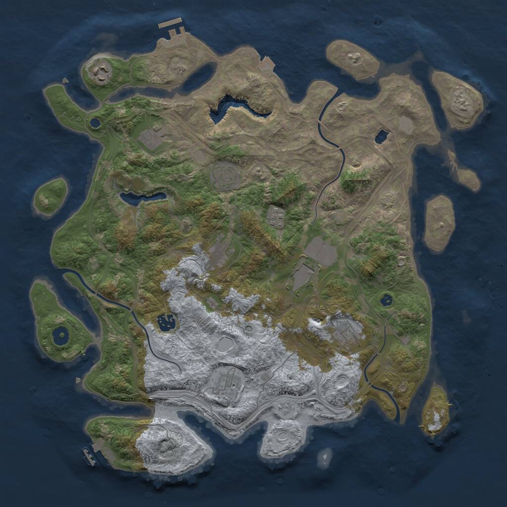 Rust Map: Procedural Map, Size: 4250, Seed: 106682, 15 Monuments