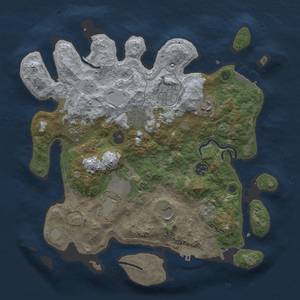 Thumbnail Rust Map: Procedural Map, Size: 3550, Seed: 81556060, 17 Monuments