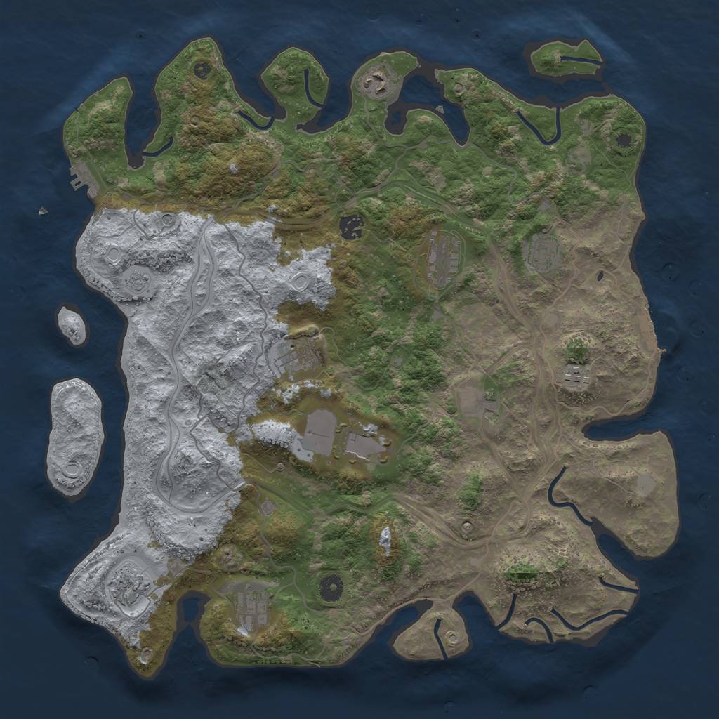 Rust Map: Procedural Map, Size: 4250, Seed: 270, 19 Monuments